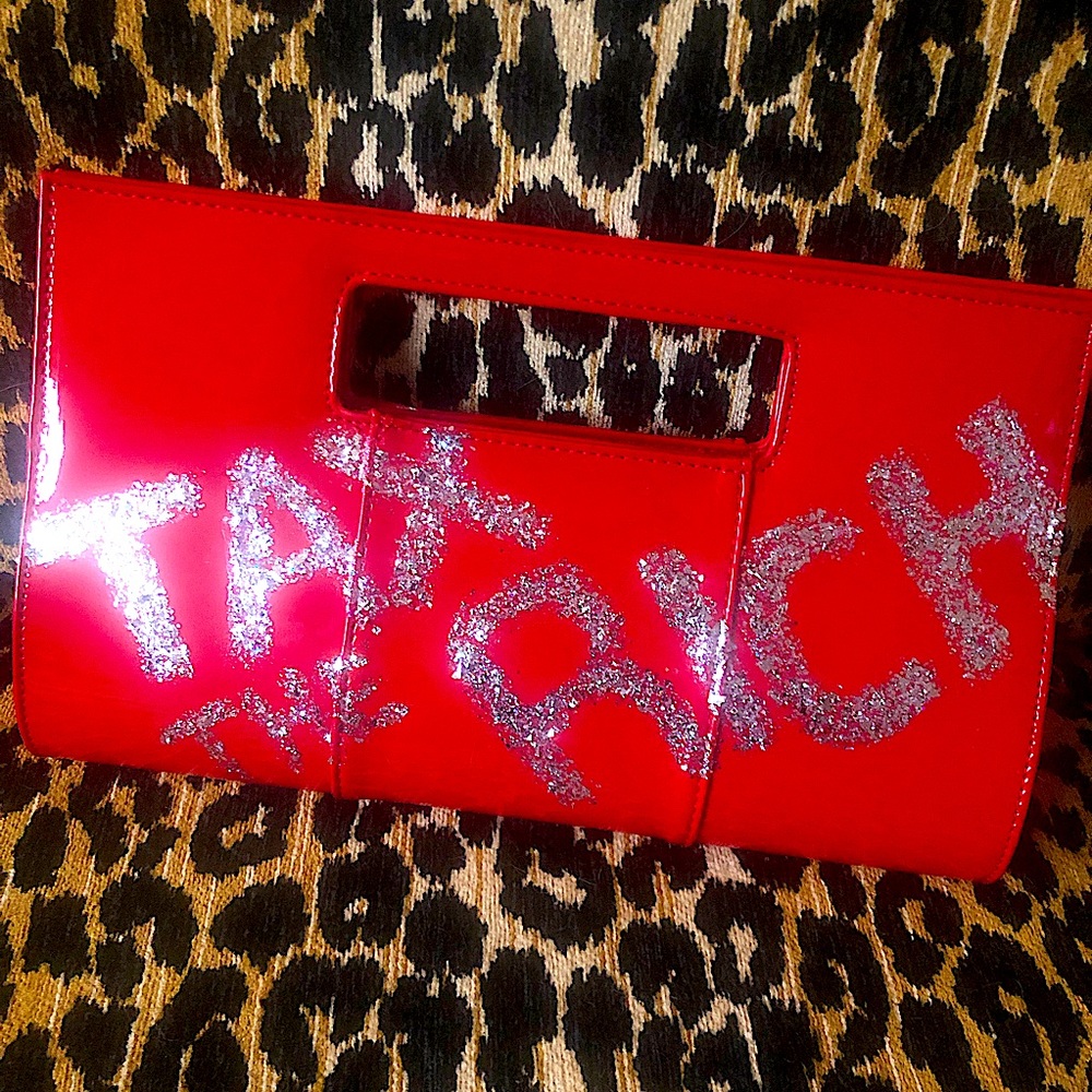 (SOLD)TAX THE RICH Patent Leather Clutch